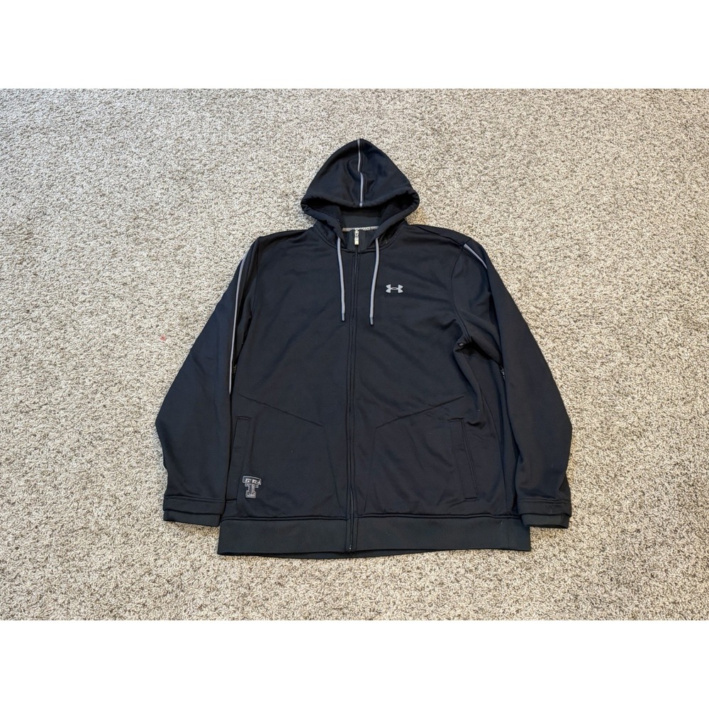 Texas Tech Red Raiders Under Armour Full Zip Hoodie Jacket Mens XL Loose